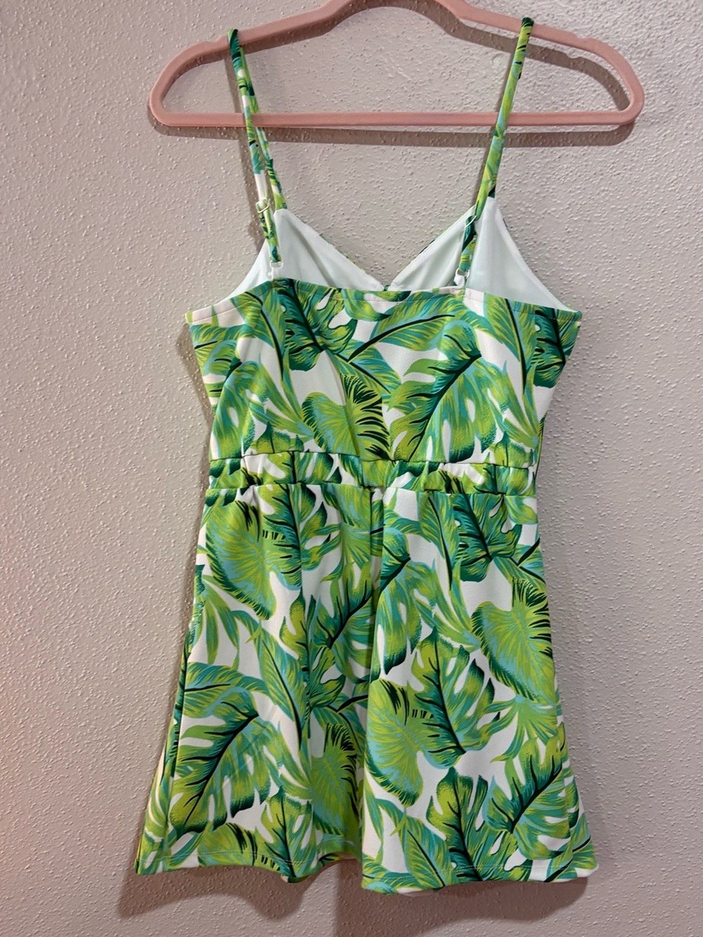 Madden NYC Romper Bundle Medium | NWT Orange Floral + EUC Tropical Leaf - Picture 6 of 7